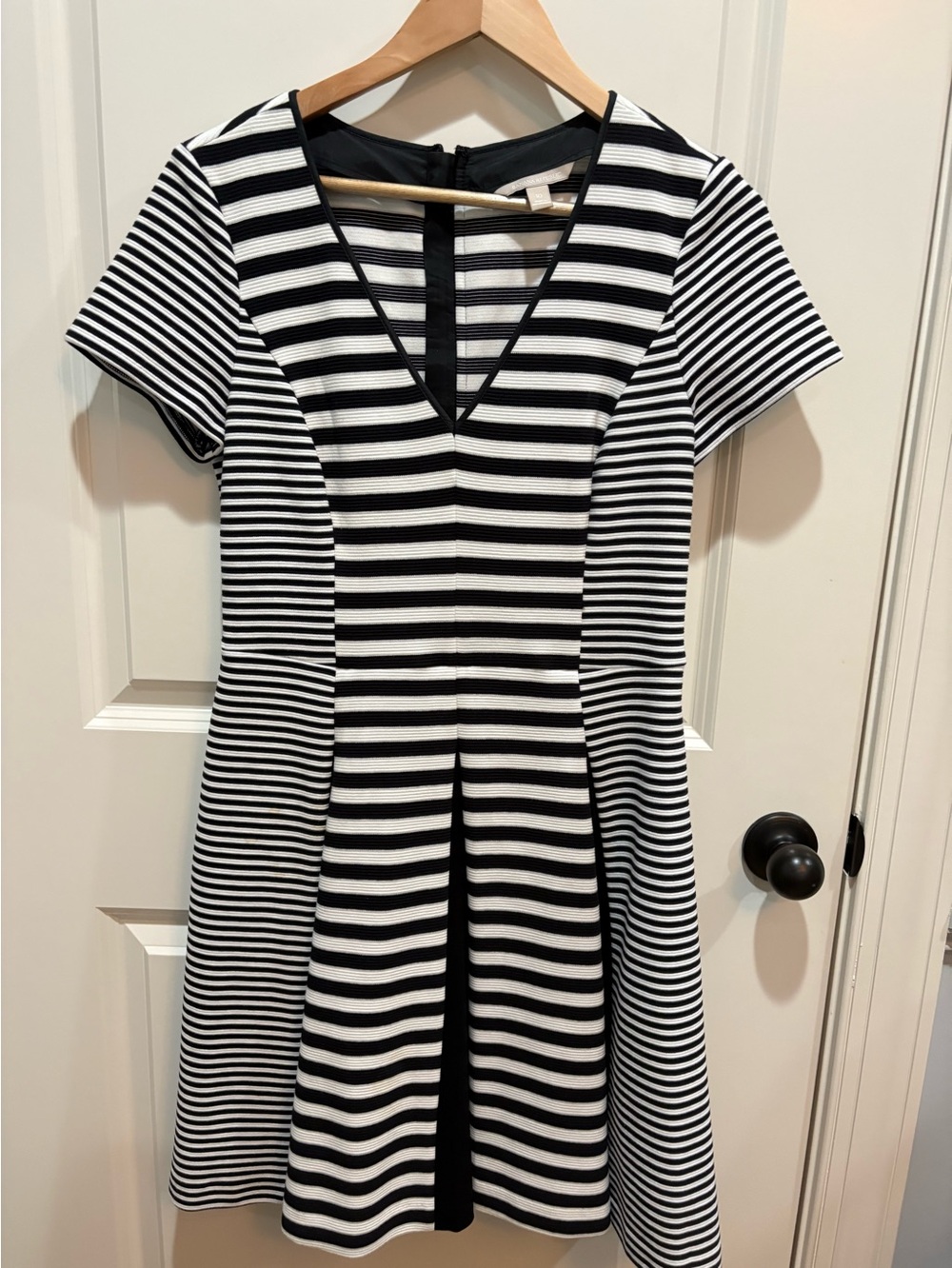 Banana Republic Mixed-Stripe Fit-and-Flare Dress